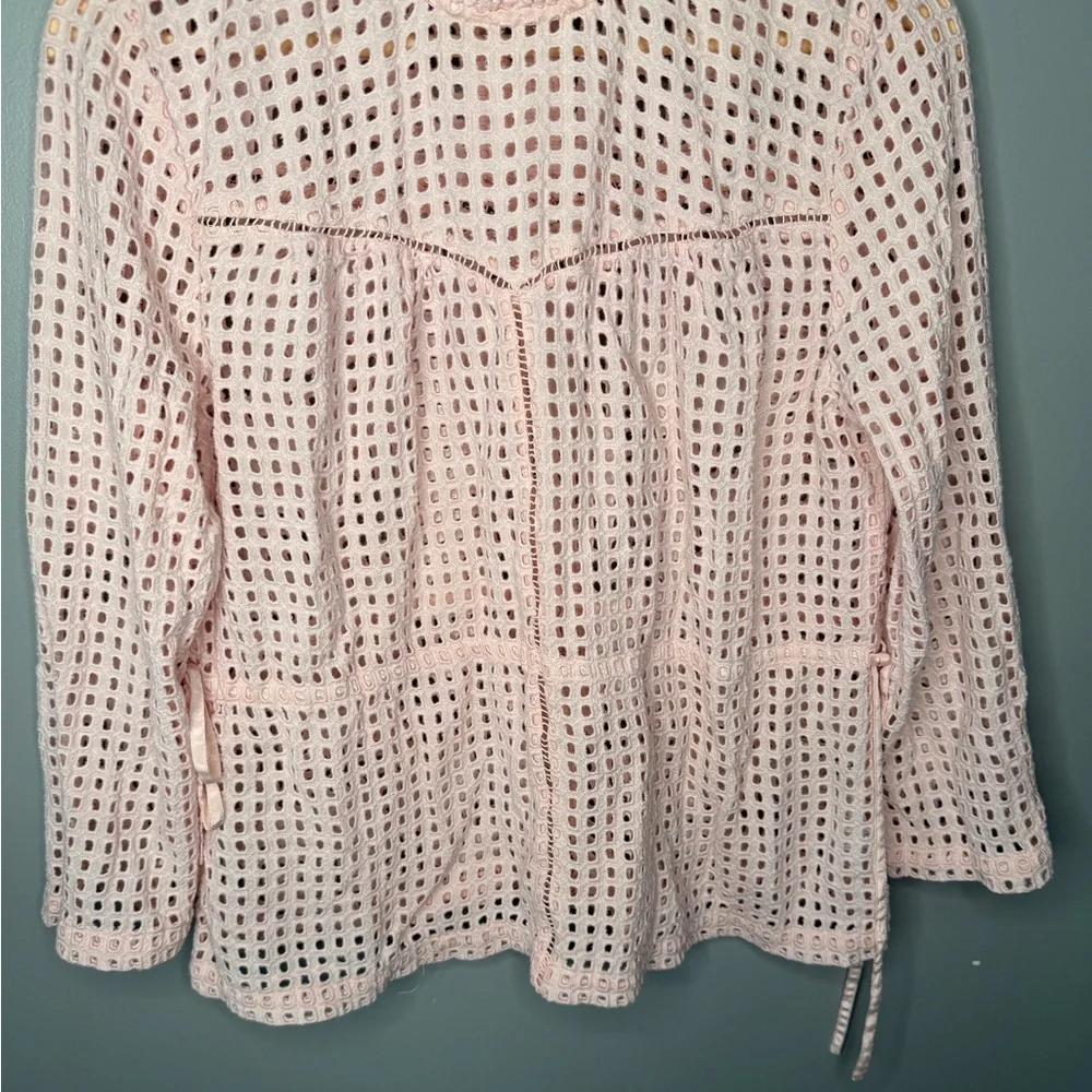 Point Sur x J. Crew Eyelet Blouse - Blush